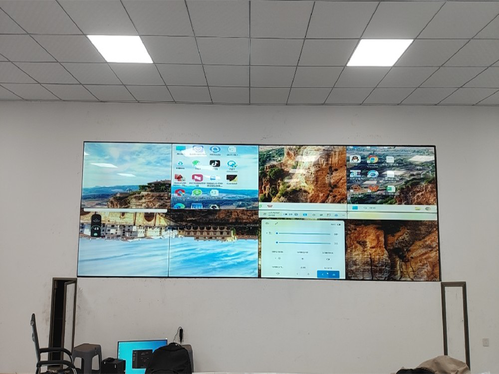 陇南成县某工厂成功部署8台65寸拼接屏 LED显示屏赋能工业可视化升级
